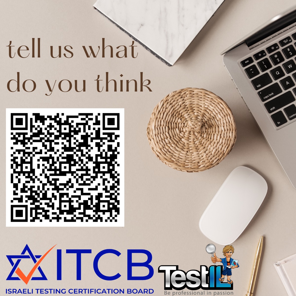 סרקו את הקוד ושתפו משוב על הוובינר — ITCB ו-TestIL